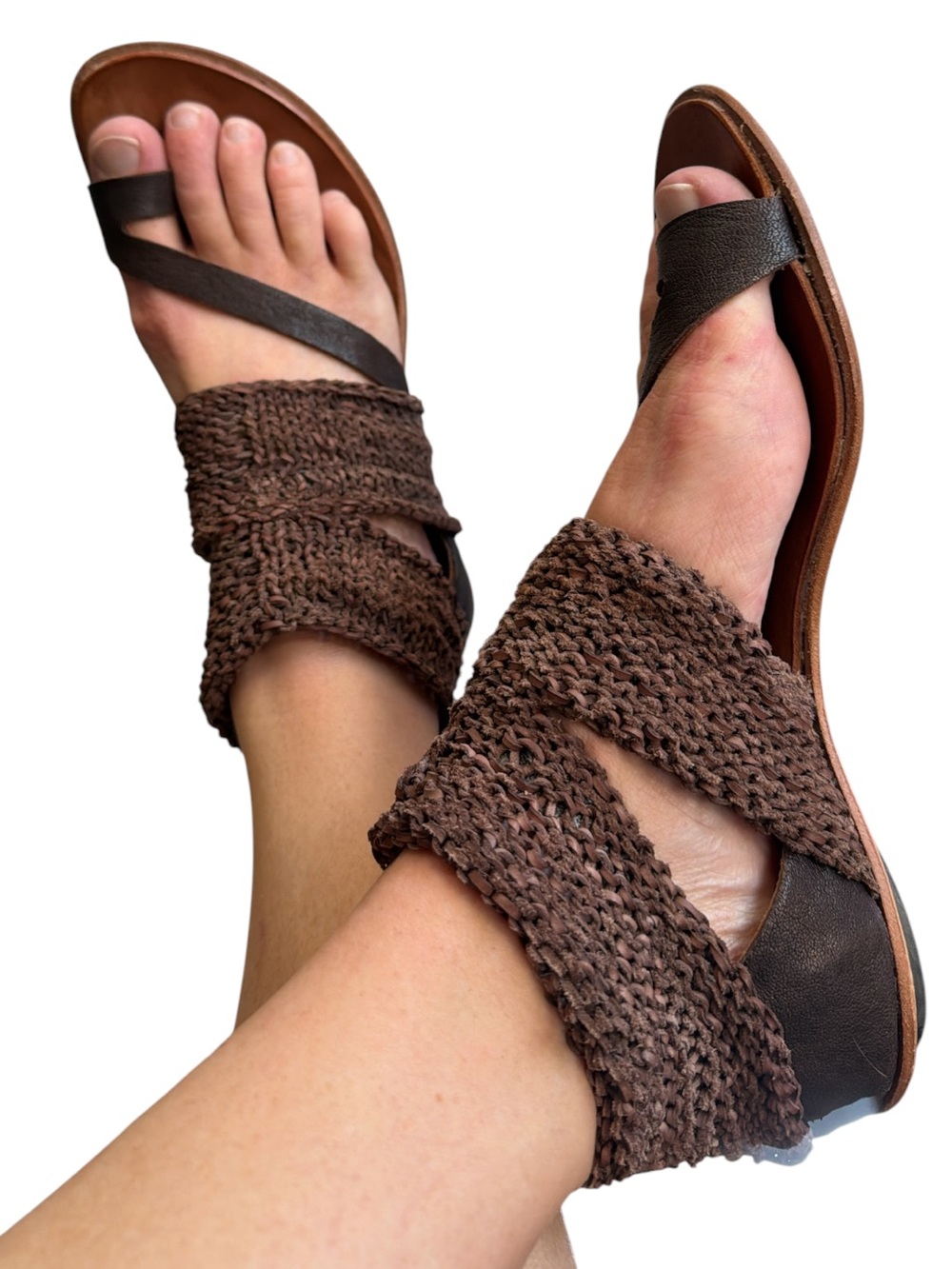 CYDWOQ Vintage Turret sandals